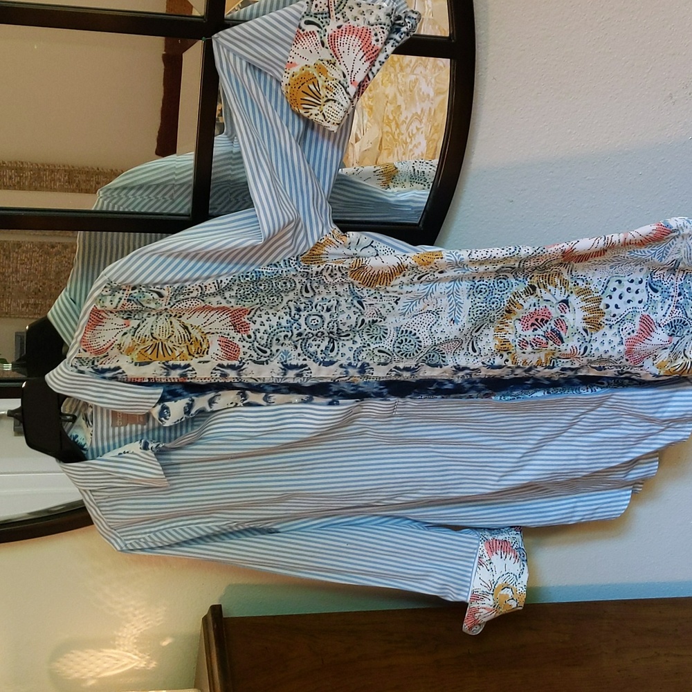 Chicos multi-patterned tunic blouse